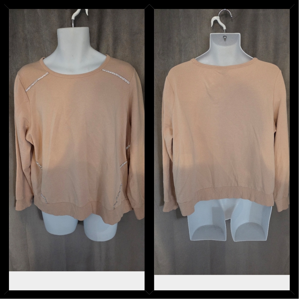 Torrid Size 1x Crew Neck Sweatshirt With Bling Throughout